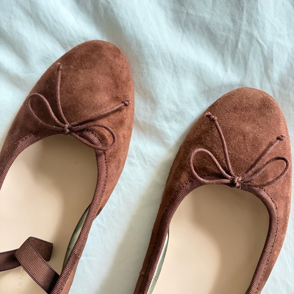Loeffler Randall // NEW Leonie Espresso Suede Ballet Flat - Picture 6 of 9